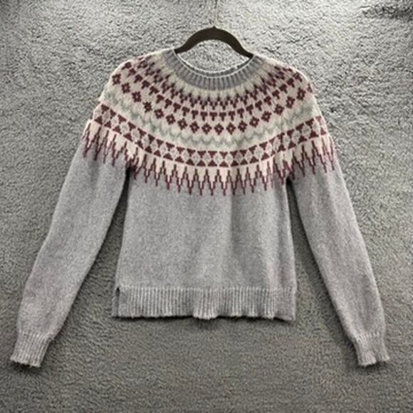 Marine Layer Women's Small Fair Isle Sweater Wool Blend Soft Warm Cozy Comfort - Picture 1 of 10